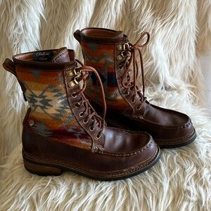 Pendleton/ Clark Aztec wool/ leather boot
